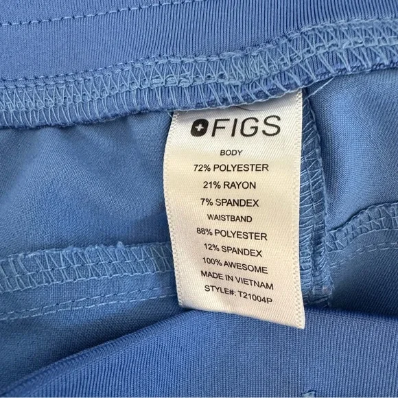 Figs Kade Women's Light Blue Straight-Leg Scrub Pants with Drawstring medium - Picture 5 of 8